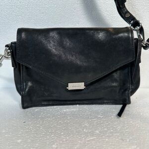 All Saints Black Leather Shoulder Bag